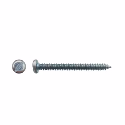 500 Vis à Tôle Tête Cylindrique Fendue 3.5 x 25.4 mm – DIN 7971 – Zingué blanc – D-Work
