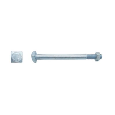25 Boulons Charpente Bois Tête Carrée 18 x 180 mm – NFE 27341 – Zingué blanc – D-Work