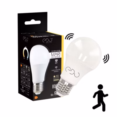 Ampoule LED E27 8,5W 3000K blanc chaud 806 lm avec détecteur de mouvement MARI EDO