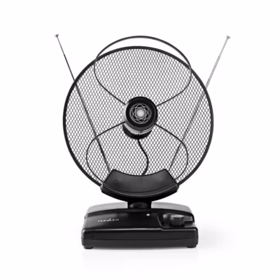 Antenne HDTV d&rsquo;Intérieur  0 – 25 km  Gain de 30 – 36 dB  FMVHFUHF  Noire NEDIS