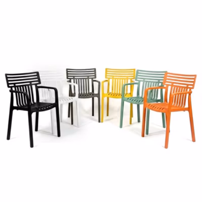 Chaise de jardin Sitwell design, résistante aux intempéries, Vert