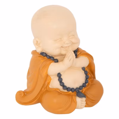 Bouddha Baya H.16cm résine assorti- Multicolore- Atmosphera