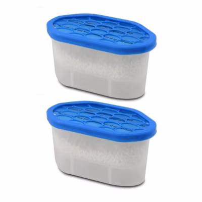 Lot de 2 déshumidificateur pour l&rsquo;humidité, absorbeur d&rsquo;humidité 180 gr, capacité 350 ml – L 15 x Profondeur 8.5 x Hauteur 8.5 cm