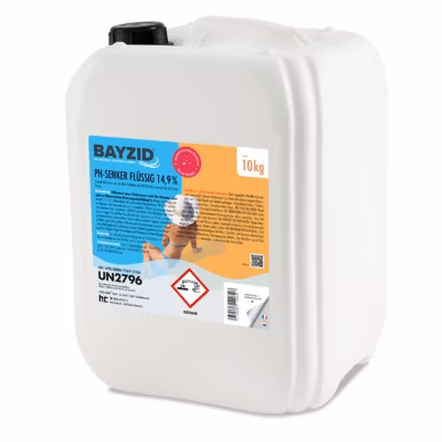Ph Moins Liquide 14,9% Bayzid En Bidon 1 x 10 Kg, Abaisseur De Ph Rapide Et Stable Pour Piscine
