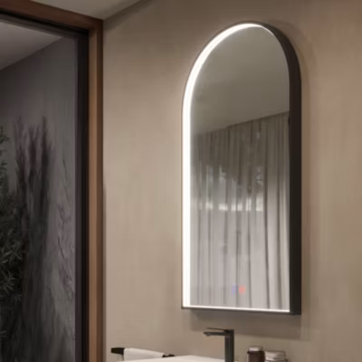 Miroir de Salle de Bain Lumineux LED Réglables 60×110 – Noir Mat – Tactile & Anti-Buée – ROMA LEDIMEX