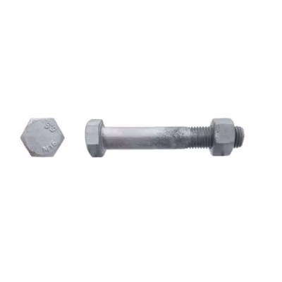 50 Boulons Charpente Tête Hexagonale F/Partiel 12 x 450 mm – 4014/4032 – 5.8 – Galvanisé – D-Work