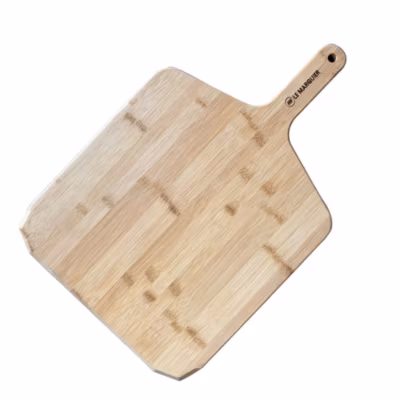 Le Marquier Planche à découper pour pizza en bambou – L.48 x P.30,5 x H.1,5 cm