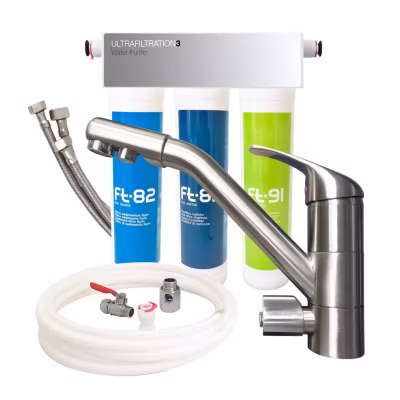 Filtre Sous évier Trio Uf Avec Mitigeur 3 Voies Dauphin Inox Brossé