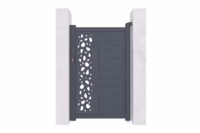 Portillon 1m SUNNY H.160cm aluminium gris