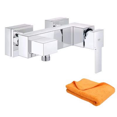 Mitigeur de douche mécanique  GROHE Sail Cube chromé + chiffonnette