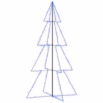 Arbre de Noël cône 360 LED d&rsquo;intérieur/d&rsquo;extérieur 143×250 cm vidaXL