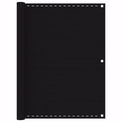 vidaXL écran de balcon Noir 120×400 cm PEHD