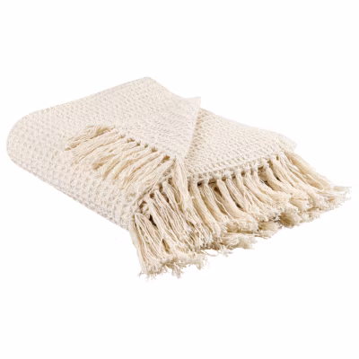 Couverture MALU Coton 125 x 150 cm Beige clair