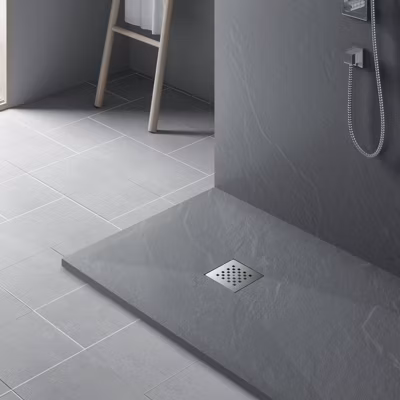 Receveur de Douche 100×80 Rectangle – Composite Gris – Nazca