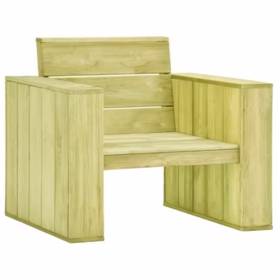 Chaise de jardin – VIDAXL – Bois de pin massif – 89x76x76 cm – Résistante aux intempéries – Design élégant