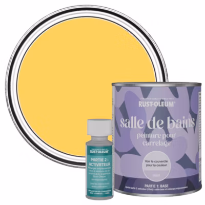 Peinture Jaune pour carrelage de Salle de Bain, Mate – RUST-OLEUM – Gelée de citron 750ml