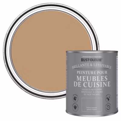 Peinture Marron pour Meubles de Cuisine, Brillant – RUST-OLEUM – Argile 750ml