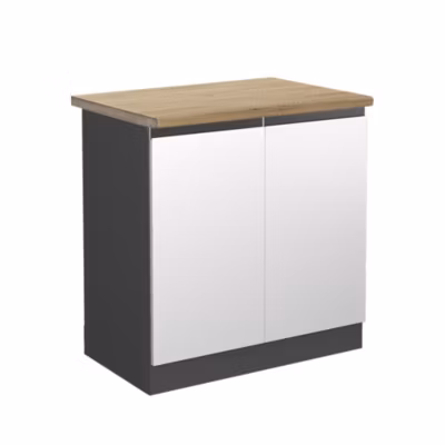 Vicco Meuble bas sous-évier Blanc 80cm , PT Chêne
