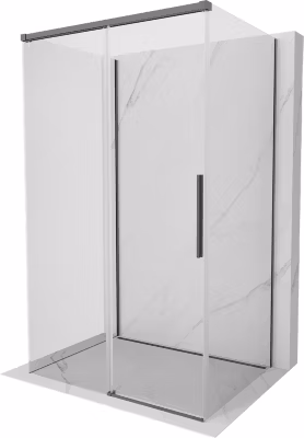 Mexen Rox-3S cabine de douche 3 parois coulissante 90 x 85 cm, transparent, gris canon brossé – 8C2-090-085-66-00-3S
