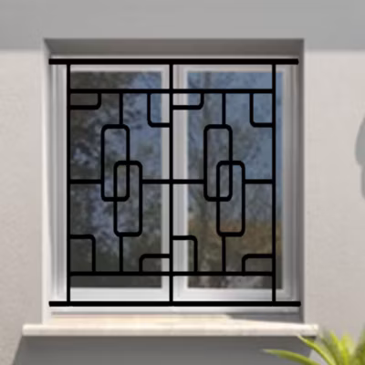 Grille de Defense Structural pour Fenetre H 135 cm x L 140 cm (côte tableau)