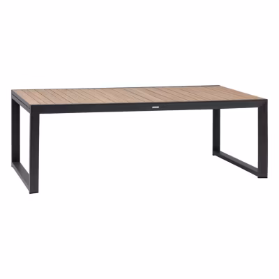 Table de jardin extensible Corvo acacia et aluminium