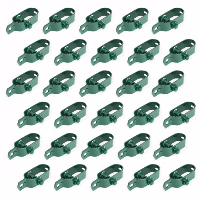 Lot de 30 tendeurs en acier galvanisé plastifié N3 pour fil de grillage – Vert – Linxor