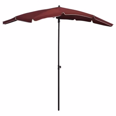 vidaXL Parasol de jardin avec mât 200×130 cm Rouge bordeaux