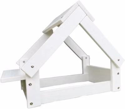 Niche pour chien d&rsquo;intérieur couleur blanche avec cadre en bois naturel