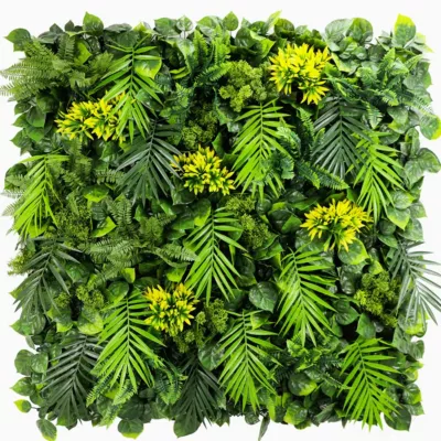 Mur vegetal artificiel Exotik plaque de 1mx1m décoration tropicale