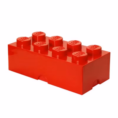 Brique de rangement Lego 8 tenons 12 Litres – Rouge