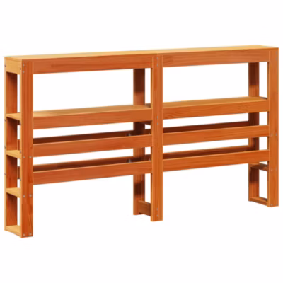 Tête de lit avec étagères marron cire 150 cm bois massif de pin vidaXL