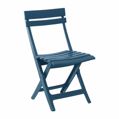Chaise pliante – GROSFILLEX – MIAMI – Bleu minéral