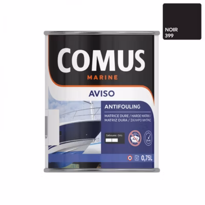 AVISO NB NOIR 0,75 L – Peinture antifouling à matrice dure pour bateaux rapides – COMUS MARINE