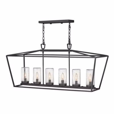 Suspension linéaire extérieure Alford Place 6 lumières