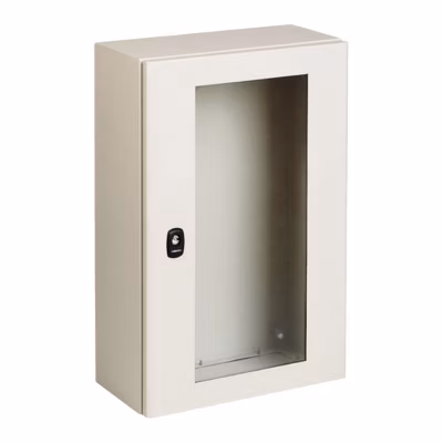 Nsys3dm6615t Coffret Métallique étanche Ip66 – 600x600x150 – Porte Vitrée – Spacial S3d – Schneider Electric
