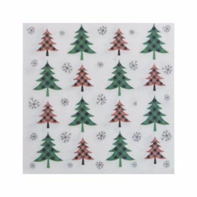 20 serviettes en papier Sapins