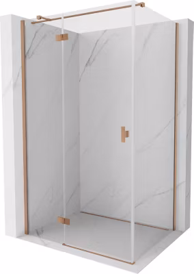 Mexen Mist-H T cabine de douche pivotante gauche 95 x 85 cm, transparent, cuivre brossé – 8A5T-095-085-65-00-L
