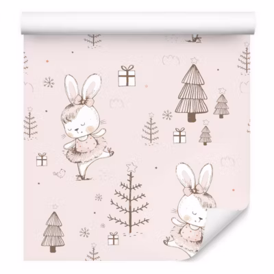 Papier Peint LAPINS Dansant Pour Chambre D&rsquo;Enfant