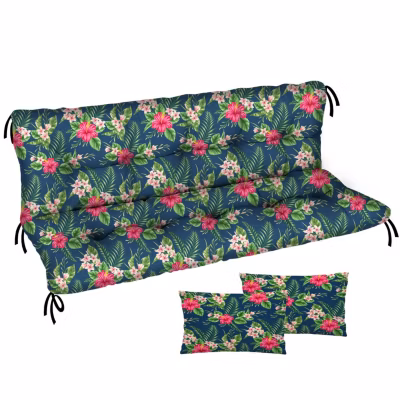 Coussin matelas pour balancelle Comfort FEROCITY Palmier fonce 185x50x50 1 piece