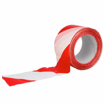AMIG – Bande de balisage  522 – 70 mm x 200 m – Polyéthylène faible densité LDPE – Rouge-Blanc