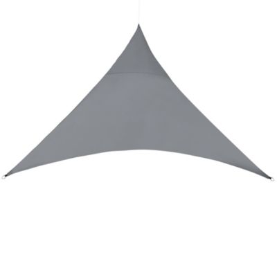 Voile D&rsquo;ombrage Toile Solaire Polyester Polyuréthane Triangulaire Gris Foncé 400 X 400 X 400 Cm en.casa