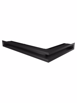 Grille d&rsquo;aération d&rsquo;angle pour cheminée 60x600x400 – Loft Angle gauche graphite