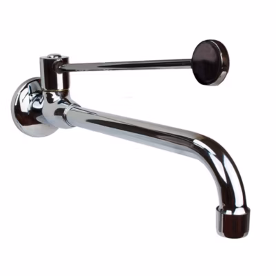 Robinet médical à longue poignée monocommande, finition chrome poli, en laiton Kibath