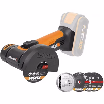 Meuleuse d&rsquo;angle Worx WX801.9 20 V avec disque de 76 mm pour la découpe du métal et du carrelage