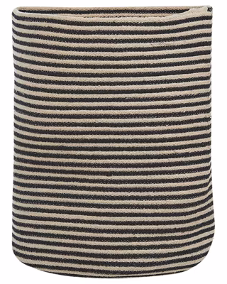 Panier en coton beige et noir 41 cm YERKOY