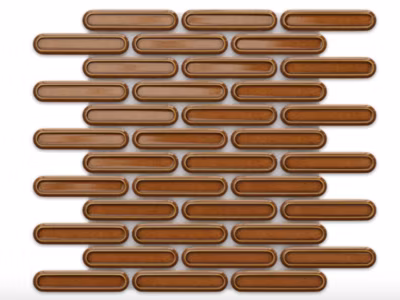 Mosaïque sur résille pour salle de bain et cuisine en céramique 30 cm x 30.5 cm – Caramel savoiardi