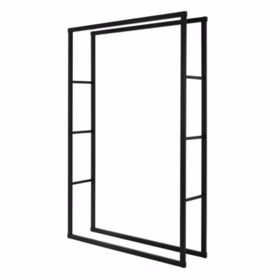 Porte Bûches de Cheminée, 100x25x150cm, Noir, Métallique, en Acier Revêtue par Poudre, Intérieur/Extérieur