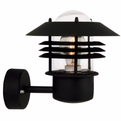 Applique murale VEJERS Up Métal Noir, H.23 – IP54 – E27 /Nordlux Extérieur