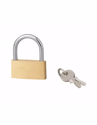 Cadenas BASIC à clé, base 40 mm, anse acier, 2 clés – SERRUPRIX