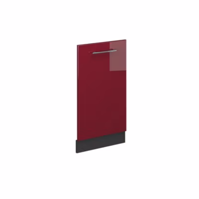 Vicco Façade de lave-vaisselle Rouge bordeaux Haute brillance 45cm sans PT